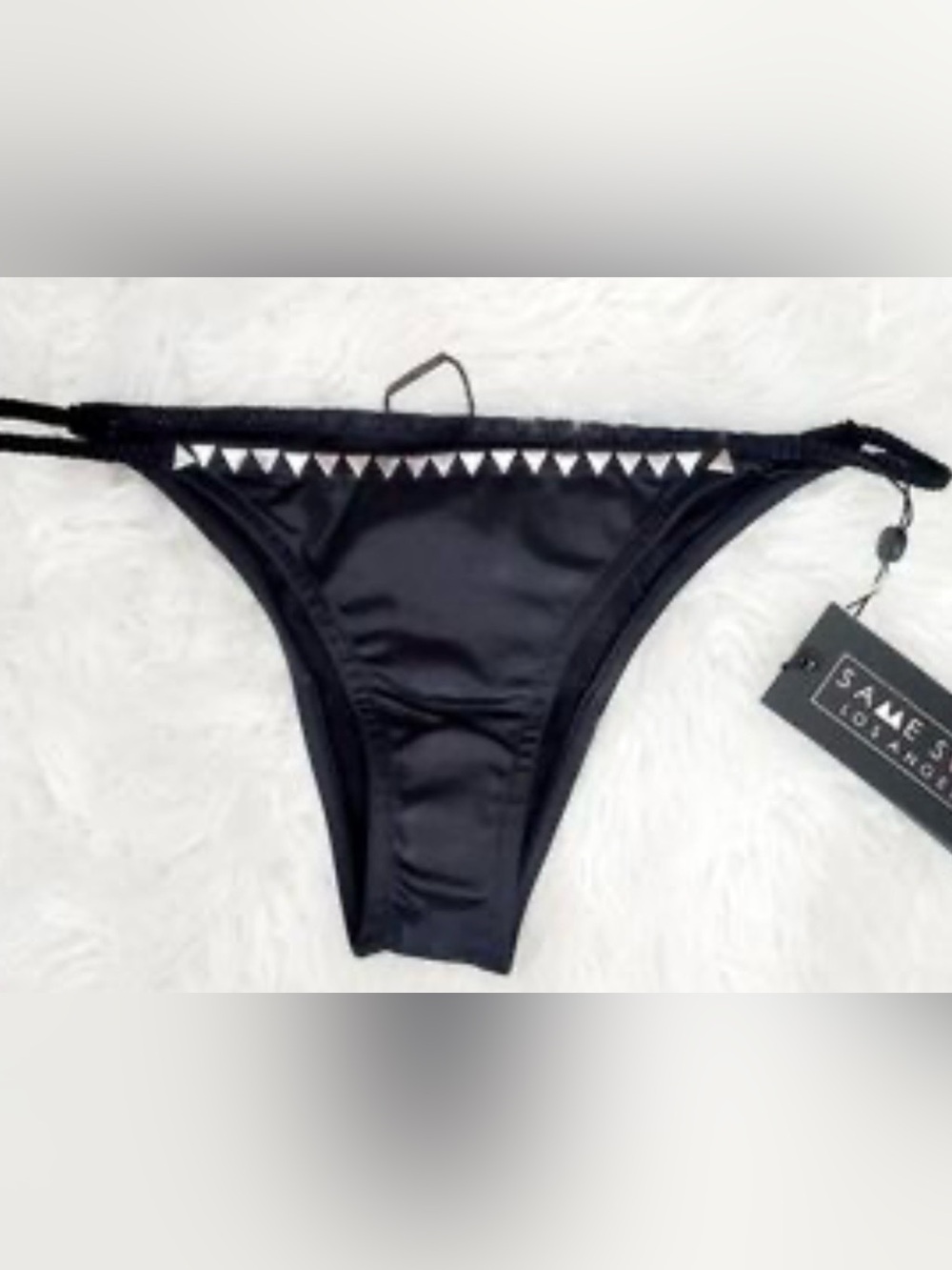 Same Swim Los Angeles Black Studded Bikini Bottom